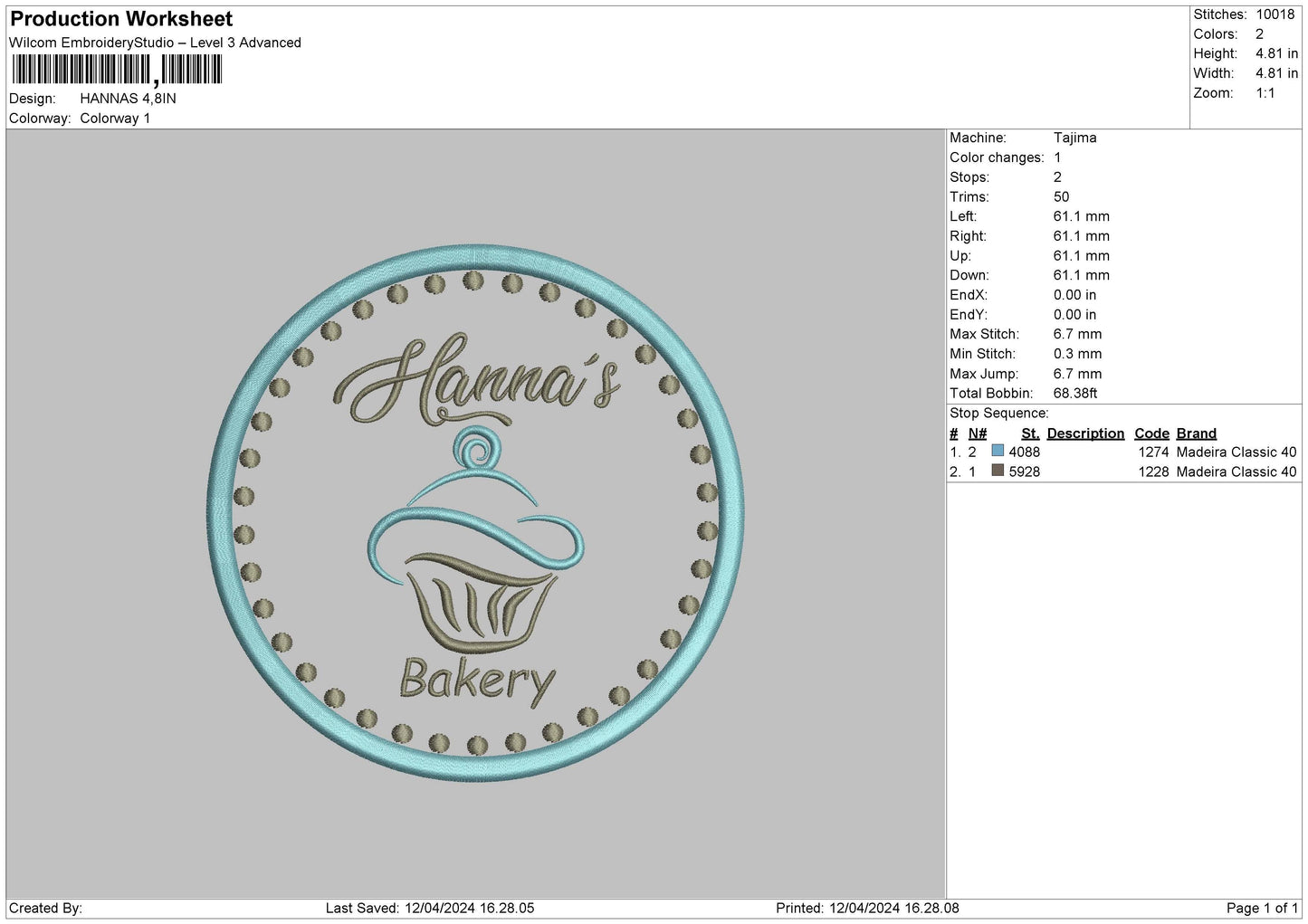 Hannascircle Embroidery File 6 sizes