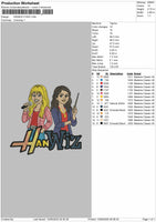 Hanwiztext Embroidery File 6 sizes