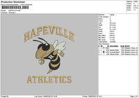 Hapevilletext Embroidery File 6 sizes