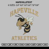 Hapevilletext Embroidery File 6 sizes