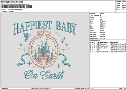 Babytext 2404 Embroidery File 6 sizes