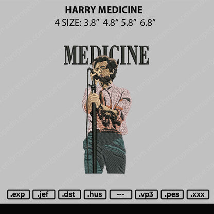 Harry Madicine Embroidery File 4 size