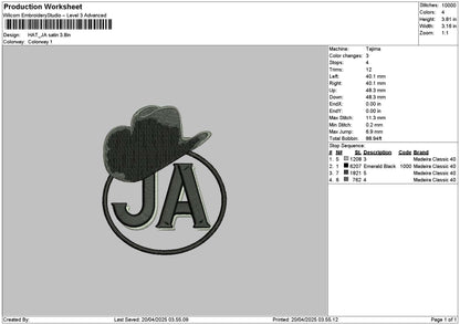 Hatcircle 01 Embroidery File 6 sizes