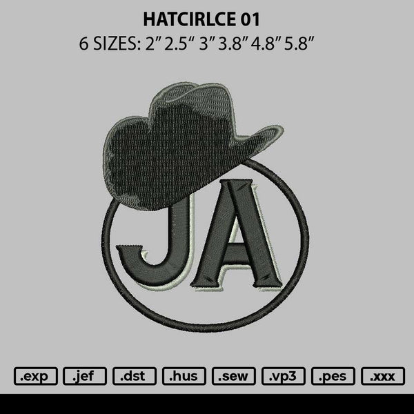 Hatcircle 01 Embroidery File 6 sizes