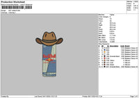 Hat Bull Embroidery File 6 sizes