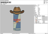 Hat Bull Embroidery File 6 sizes