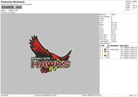 Hawks 0809 Embroidery File 6 sizes