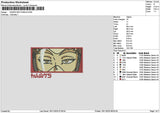 Hawksrectangle Embroidery File 6 sizes