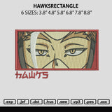 Hawksrectangle Embroidery File 6 sizes