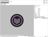 Hawkeye Embroidery File 4 size