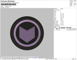 Hawkeye Embroidery File 4 size