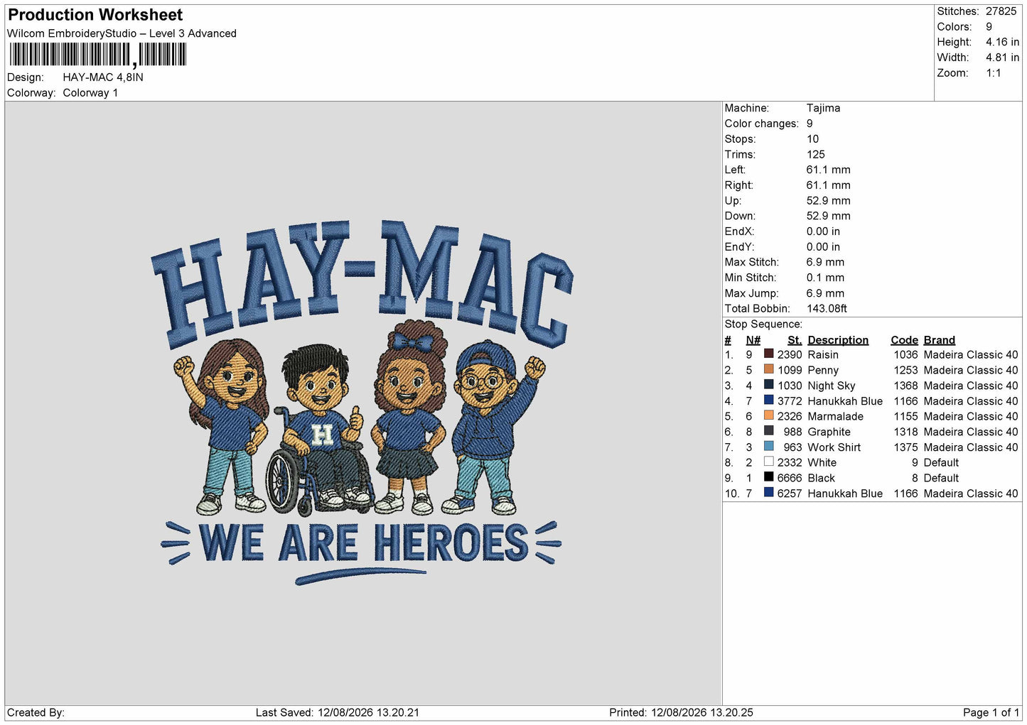 Mac Text Embroidery Machine Design File 6 sizes
