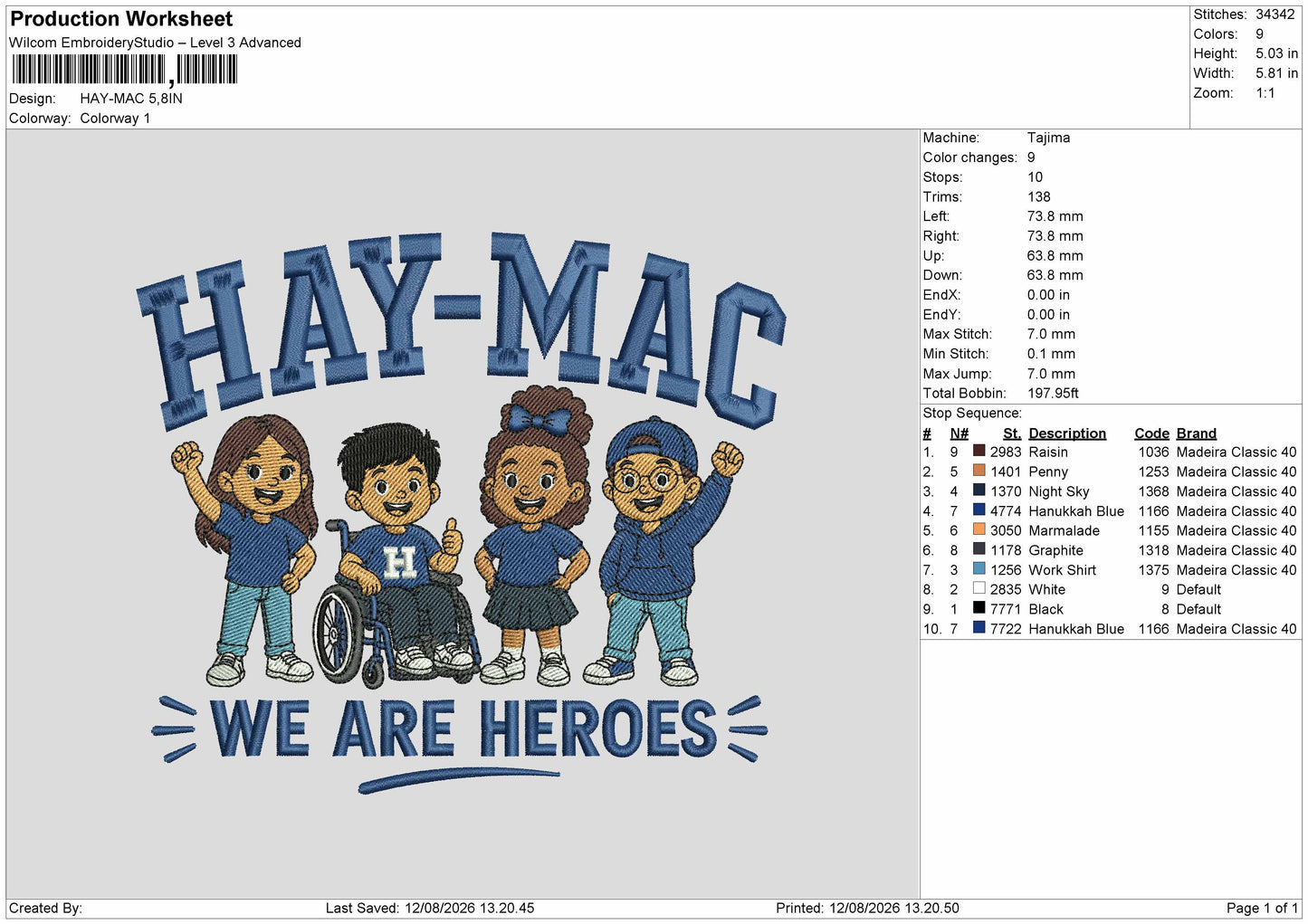 Mac Text Embroidery Machine Design File 6 sizes