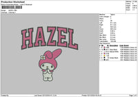 Hazeltext Embroidery File 6 sizes