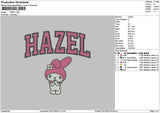 Hazeltext Embroidery File 6 sizes