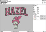 Hazeltext Embroidery File 6 sizes