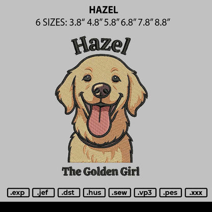 Hazel Embroidery File 6 sizes