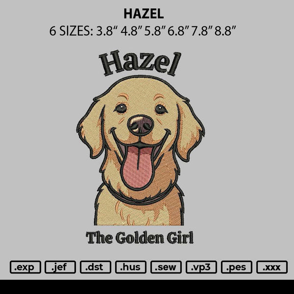 Hazel Embroidery File 6 sizes