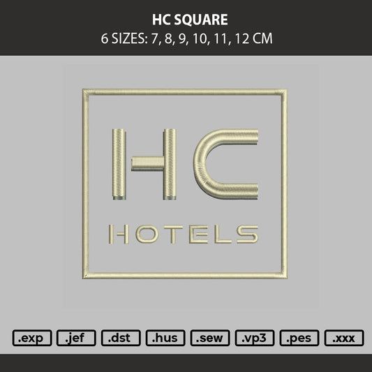 Hc Square Embroidery Machine Design File 6 sizes