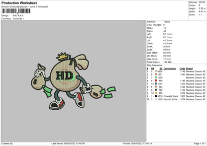 Shd Embroidery File 6 sizes