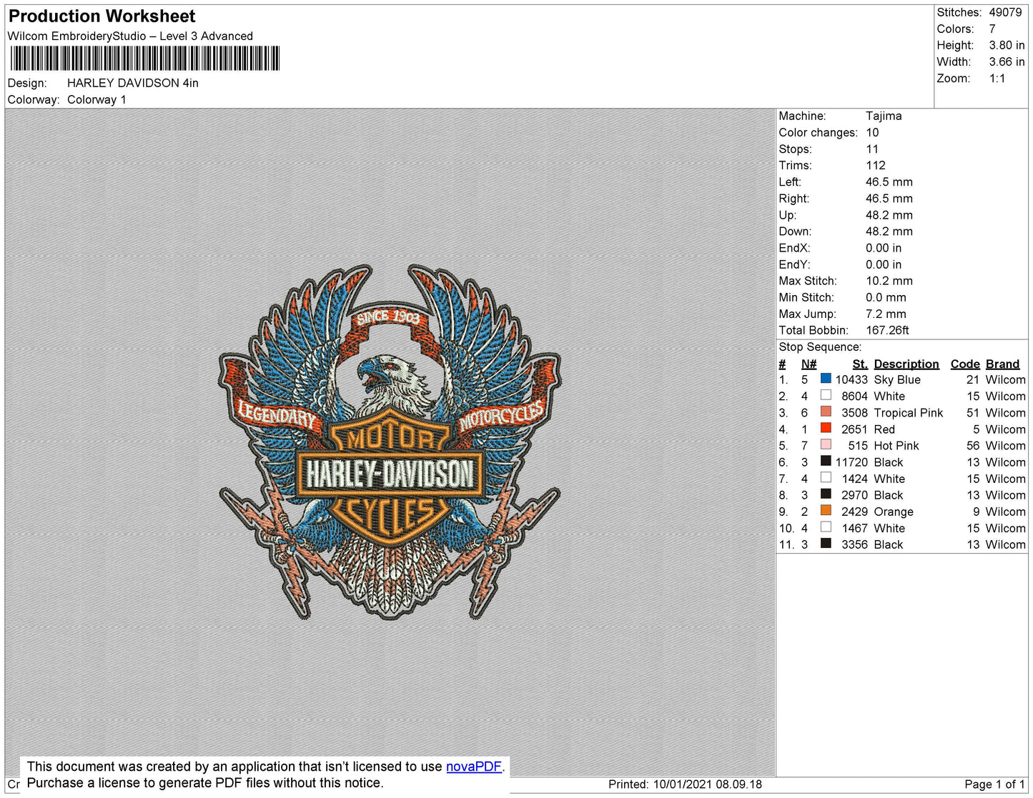 Harley Davidson Blue Eagle