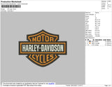 Harley D Logo Embroidery File 8 Size