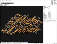 Harley Davidson Medival Embroidery File 7 size