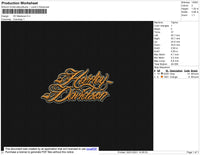 Harley Davidson Medival Embroidery File 7 size