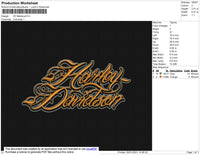 Harley Davidson Medival Embroidery File 7 size