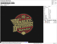 Harley Davidson 01 Embroidery File 6 Size