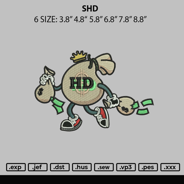 Shd Embroidery File 6 sizes