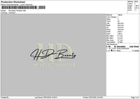 Beautytext 2307 Embroidery File 6 sizes
