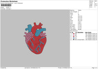 Heart Embroidery File 6 sizes