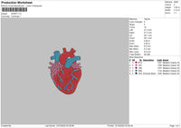 Heart Embroidery File 6 sizes