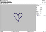 Heart Line V1 Embroidery File 6 sizes