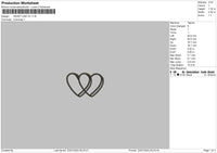 Heart Line V3 Embroidery File 6 sizes