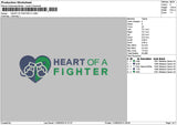Fightertext V1 Embroidery File 6 sizes