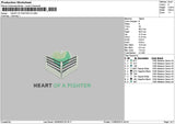 Fightertext v2 Embroidery File 6 sizes