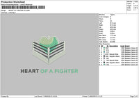 Fightertext v2 Embroidery File 6 sizes