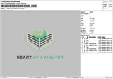 Fightertext v2 Embroidery File 6 sizes