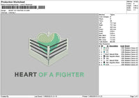 Fightertext v2 Embroidery File 6 sizes
