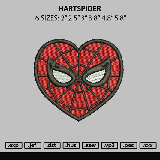 Heartspider1911 Embroidery File 6 sizes