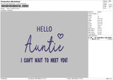 Auntie 2801 Embroidery File 6 sizes