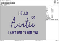 Auntie 2801 Embroidery File 6 sizes