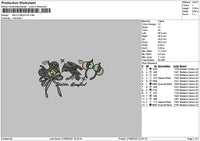 Beastietext Embroidery File 6 sizes