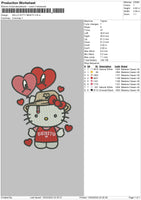 Kitty Benito Embroidery File 6 sizes