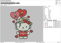 Kitty Benito Embroidery File 6 sizes