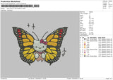 Kitty Butterfly Embroidery File 6 sizes