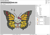 Kitty Butterfly Embroidery File 6 sizes