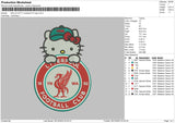 Kitty Liverpool Embroidery File 6 sizes